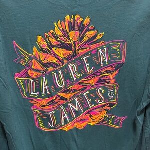 Lauren James Teal Tee with Vibrant Graphic